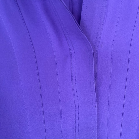 Theory Vibrant Purple Silk Top - Picture 4 of 5